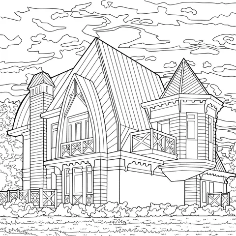 Beautiful Cartoon - style Villa