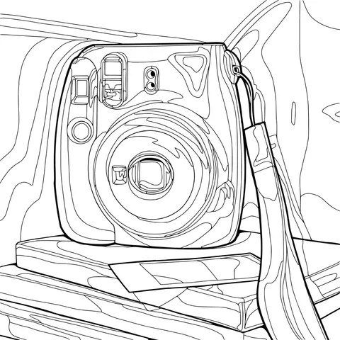Illustration of a Yellow Camera