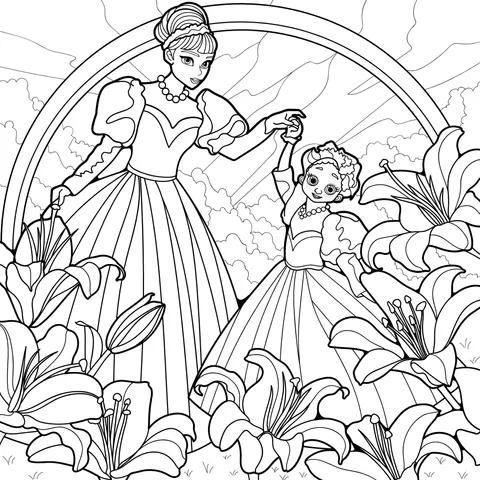 The Princess and the Little Girl in the Garden