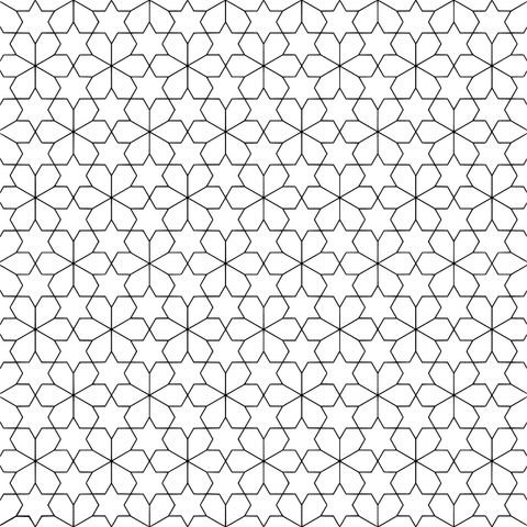 Colorful Star - shaped Geometric Pattern