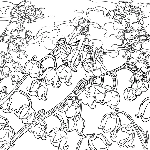 Girls on Lily - of - the - Valley