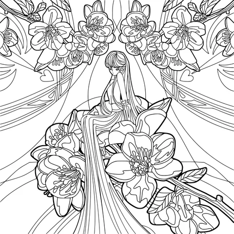 Woman among Flowers
