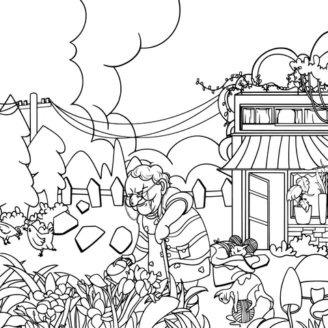 The Old Grandma in the Garden