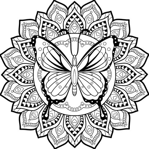Butterfly Mandala Pattern