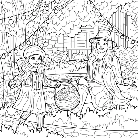Mother - daughter Time in Autumn