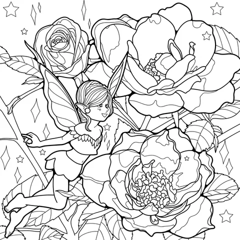 A Fairy in the Flower丛