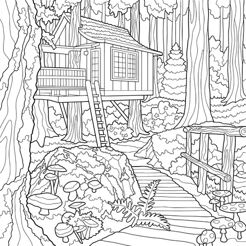 Tree - house in the forest