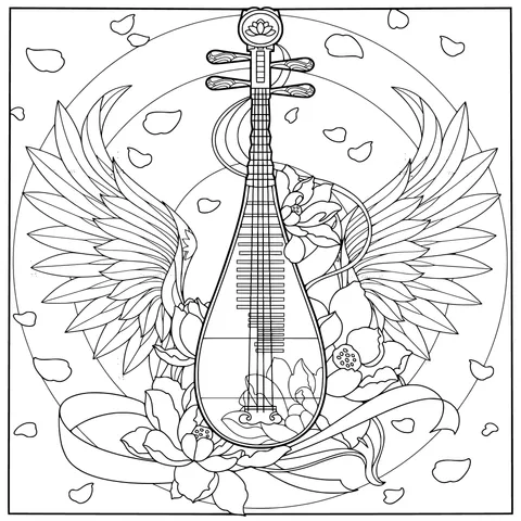 Pipa illustration with wings
