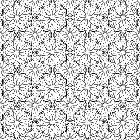 Colorful Floral Geometric Pattern
