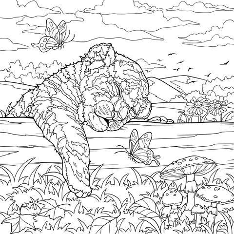 A Resting Tiger in the Forest