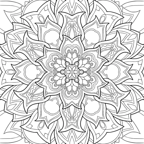 Turquoise mandala pattern