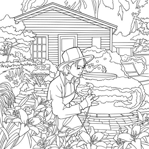 Gardener in the Garden