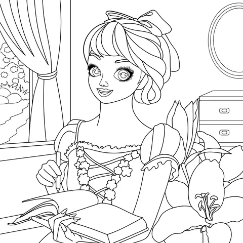 Beautiful Girl Reading
