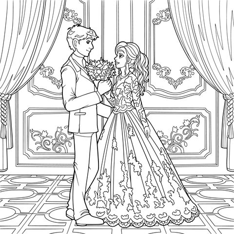 舞台上的新婚夫妇