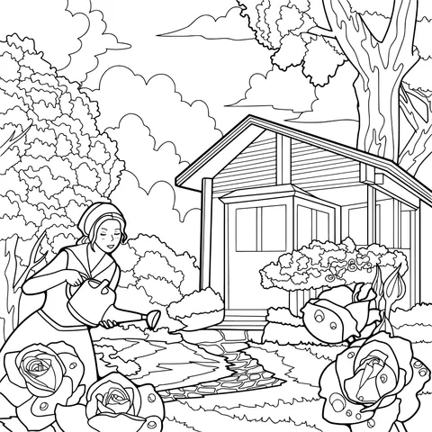 Lady in the Garden