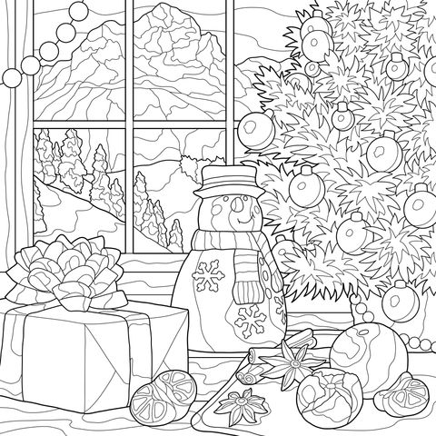 暖かい冬のクリスマスシーン