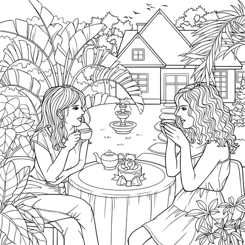 Afternoon tea time in the garden