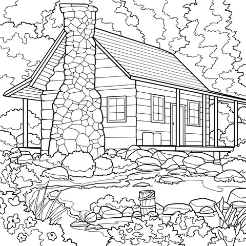 Log Cabin in the Woods