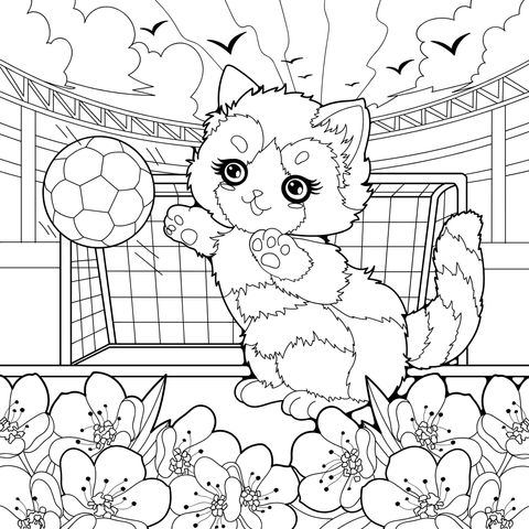 踢足球的小猫