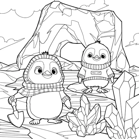 Penguin Pals on the Ice - field