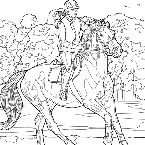 Woman riding a horse