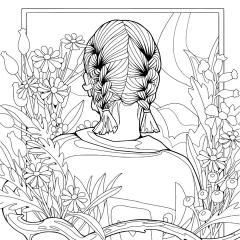 Back View in the Flower丛