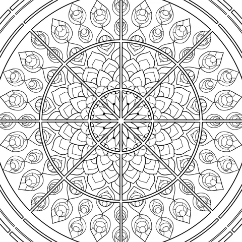 Colorful Geometric Mandala Pattern