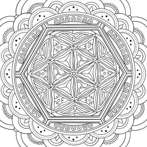 蓝色曼陀罗图案