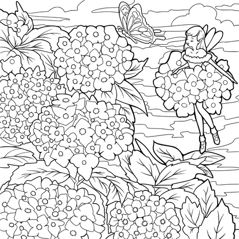 Fairy among the flowers