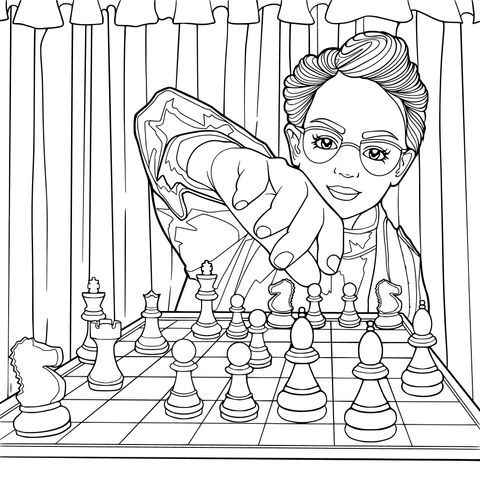 专注下棋的人