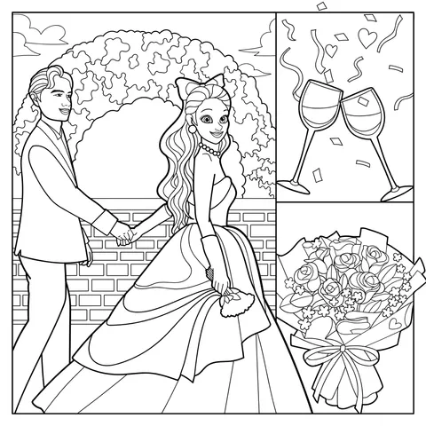 Romantic Wedding Scene
