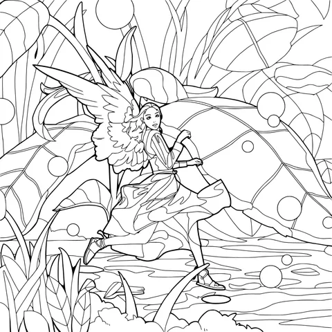 Angel Flying in the Forest