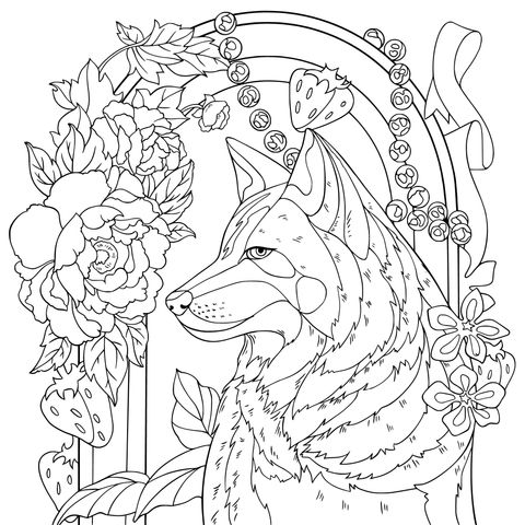花丛中的狼