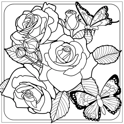 Roses and Butterflies