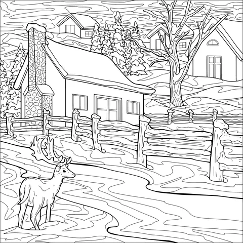 Winter rural scene