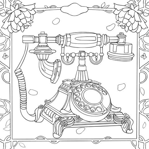 Vintage Telephone Illustration