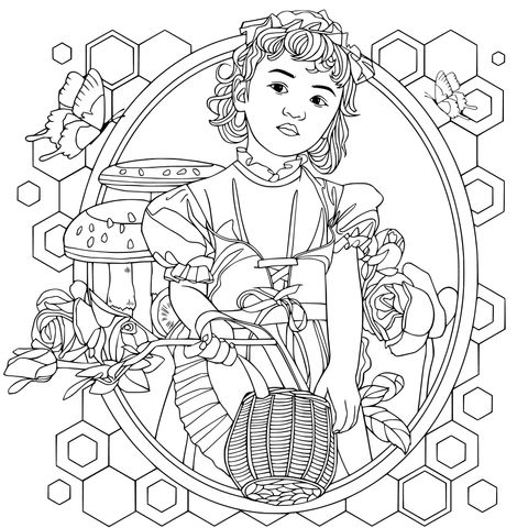 Flower - picking Girl