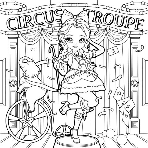 马戏团里的小演员
