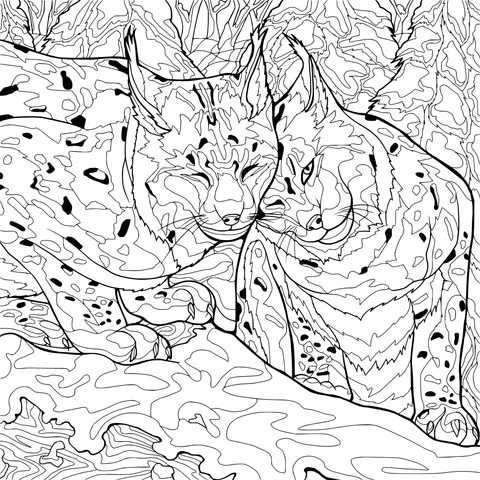 Snuggling Lynxes