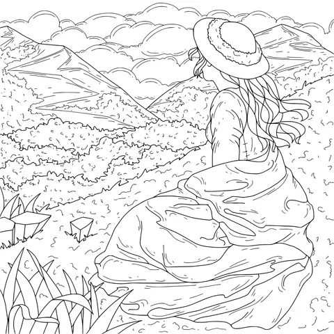 Woman enjoying the scenery