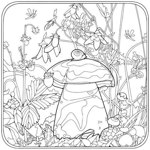 Mushroom and the Vitality in the Garden