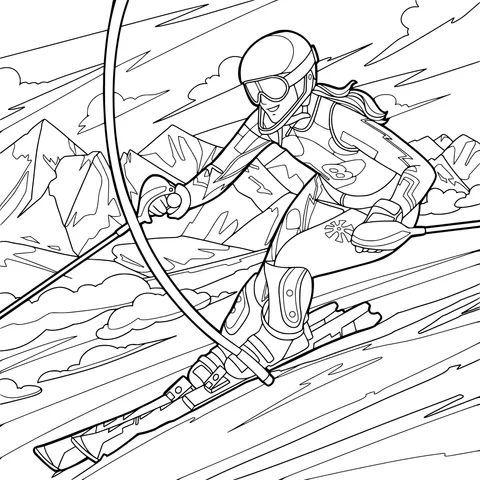 Female Skier Athlete