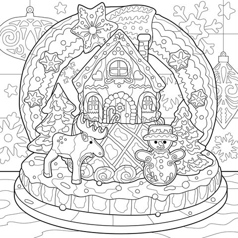 クリスマスジンジャーブレッドハウスの装飾