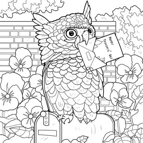 Blue Parrot Delivering a Letter