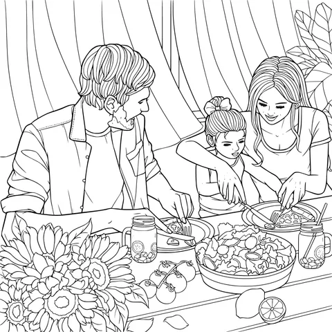 Warm family - dining moment