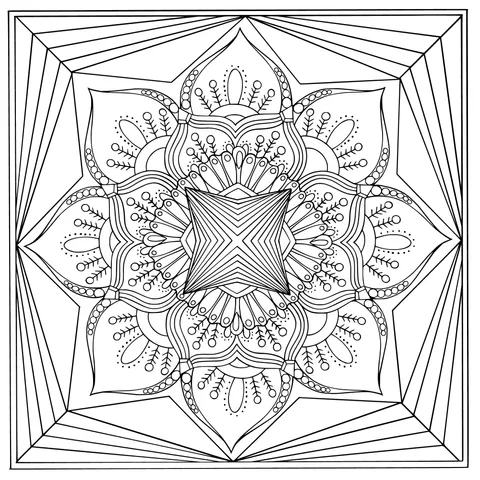 Colorful Geometric Mandala Pattern