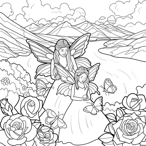 Fairies in the Flower - bed