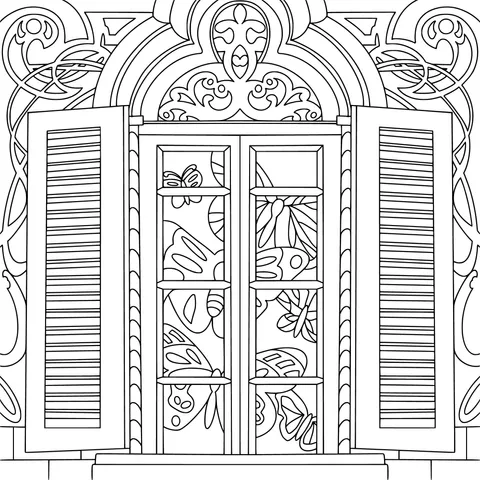 Decorative Pink Window
