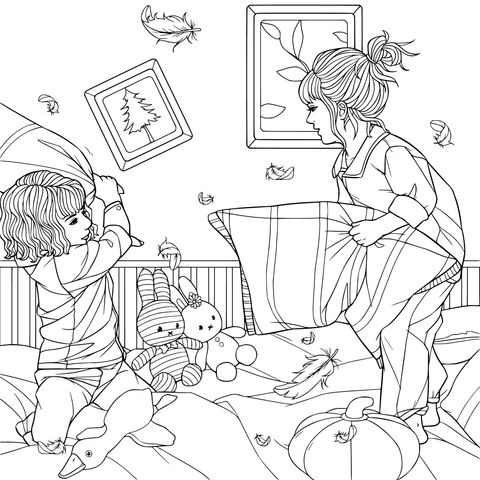 Joyful Pillow Fight