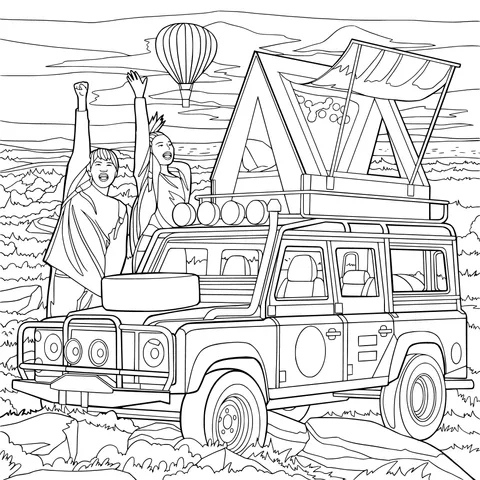 Happy Time of Camping in the Wilderness